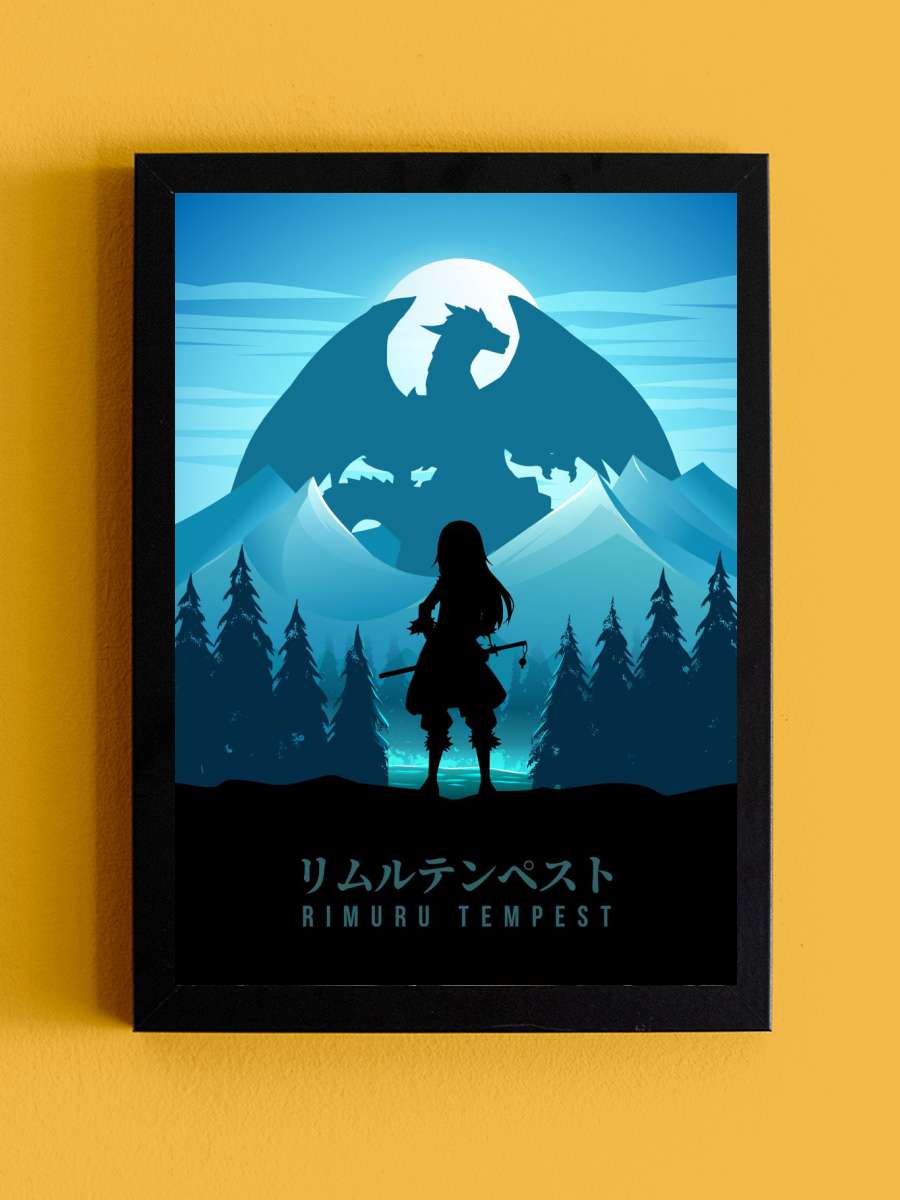 Rimuru Tempest Slime Anime Anime Tablo Siyah Çerçeveli Yüksek Kalite Anime Duvar Poster Tablo - En İyi Fiyatlarla