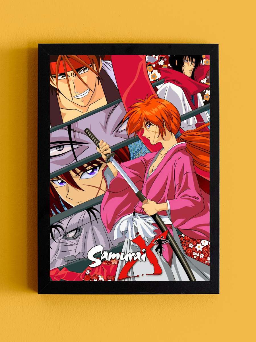 Rurouni Kenshin Anime Tablo Siyah Çerçeveli Yüksek Kalite Anime Duvar Poster Tablo - En İyi Fiyatlarla