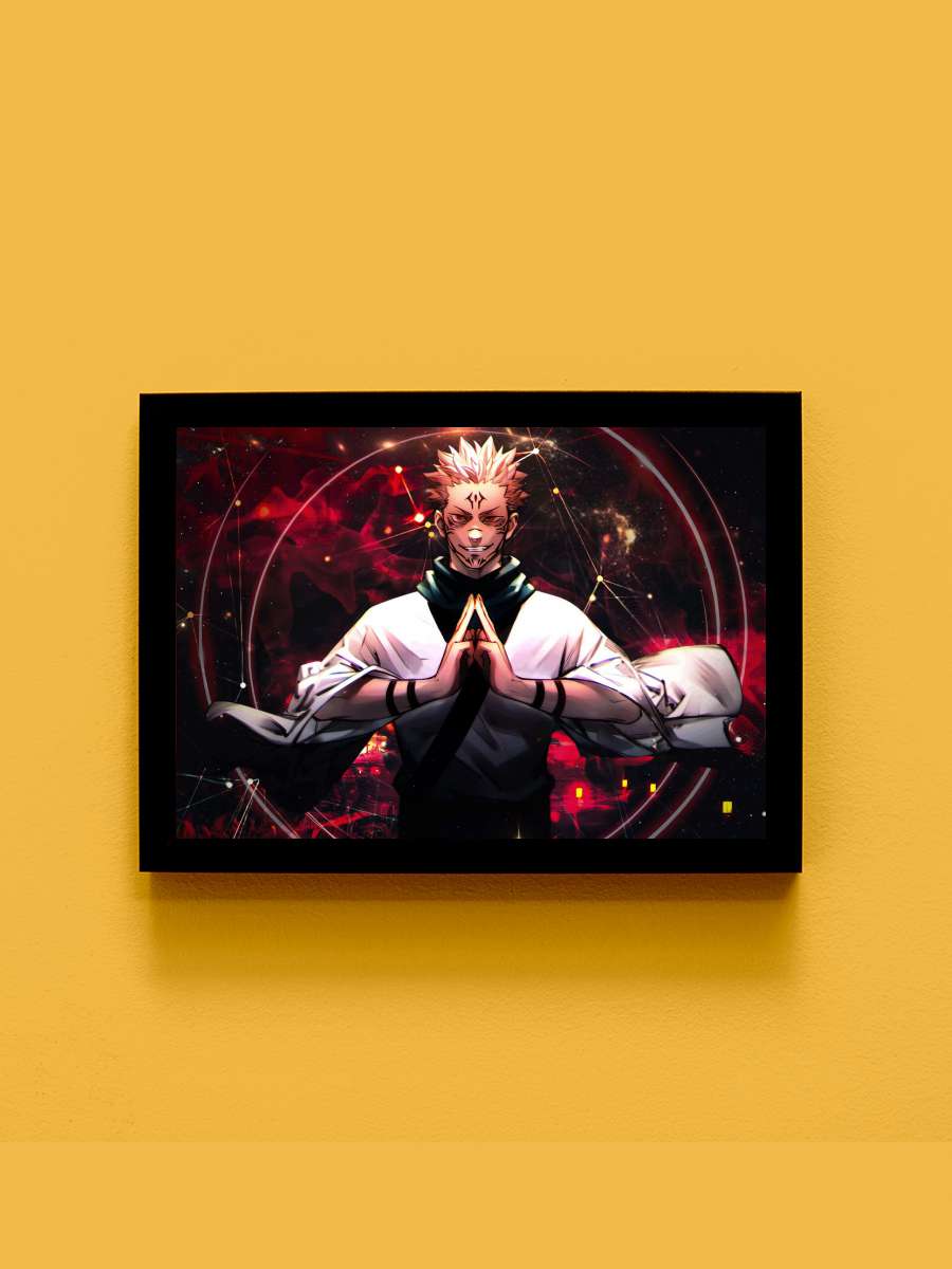 Ryomen Sukuna Anime Tablo Siyah Çerçeveli Yüksek Kalite Anime Duvar Poster Tablo - En İyi Fiyatlarla