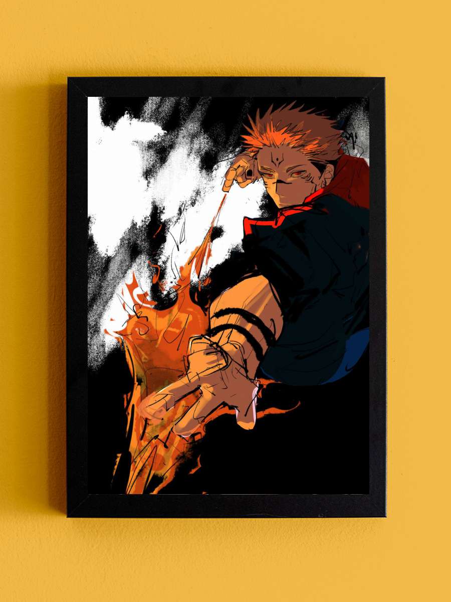 Ryomen Sukuna Anime Tablo Siyah Çerçeveli Yüksek Kalite Anime Duvar Poster Tablo - En İyi Fiyatlarla