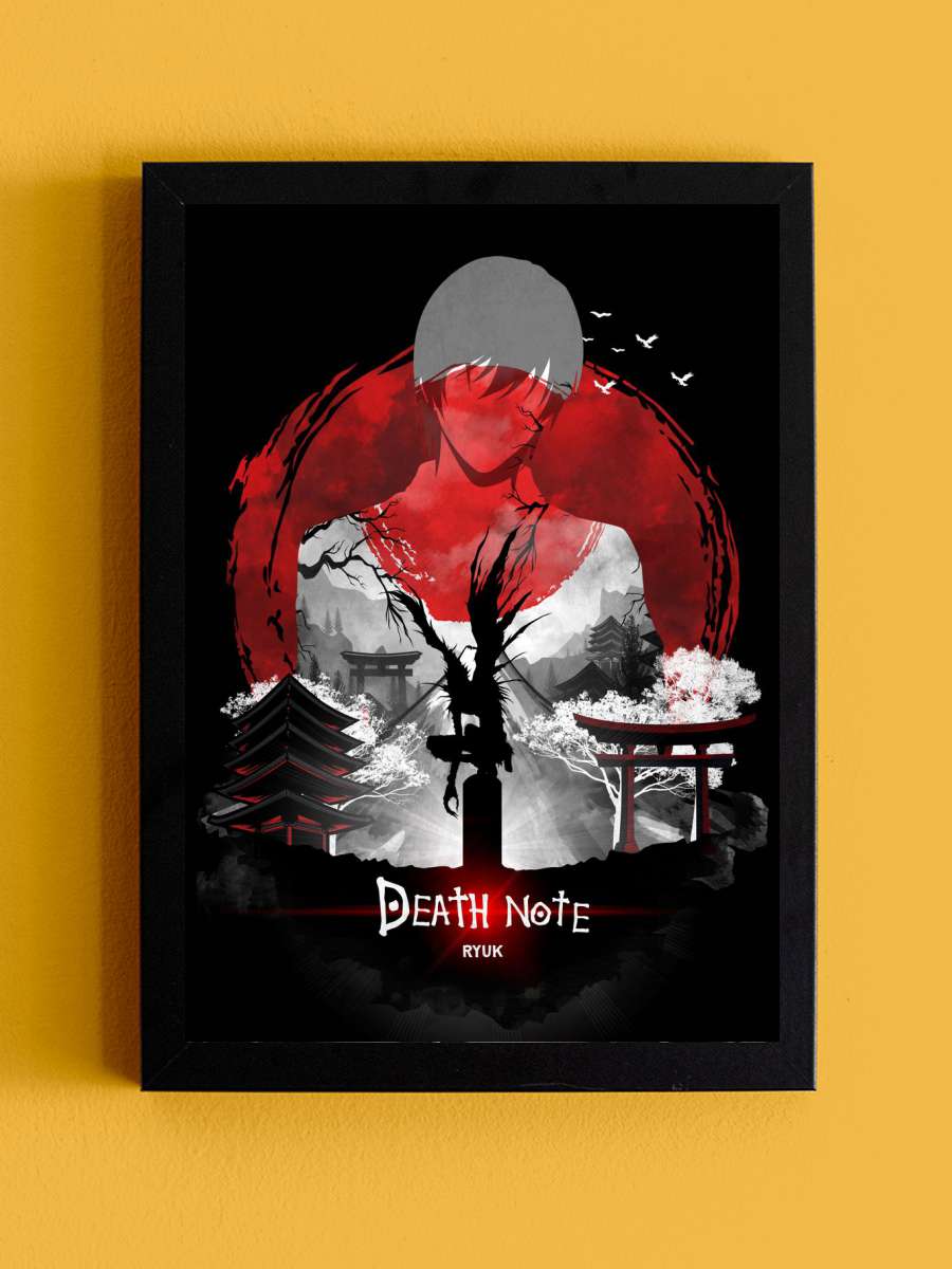 Ryuk Shinigami art Anime Tablo Siyah Çerçeveli Yüksek Kalite Anime Duvar Poster Tablo - En İyi Fiyatlarla