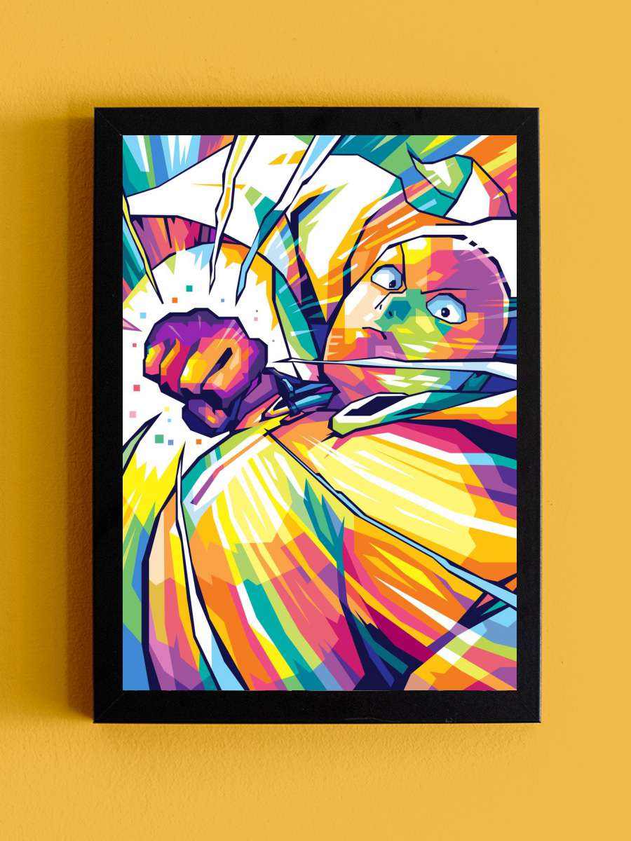 Saitama Anime Tablo Siyah Çerçeveli Yüksek Kalite Anime Duvar Poster Tablo - En İyi Fiyatlarla