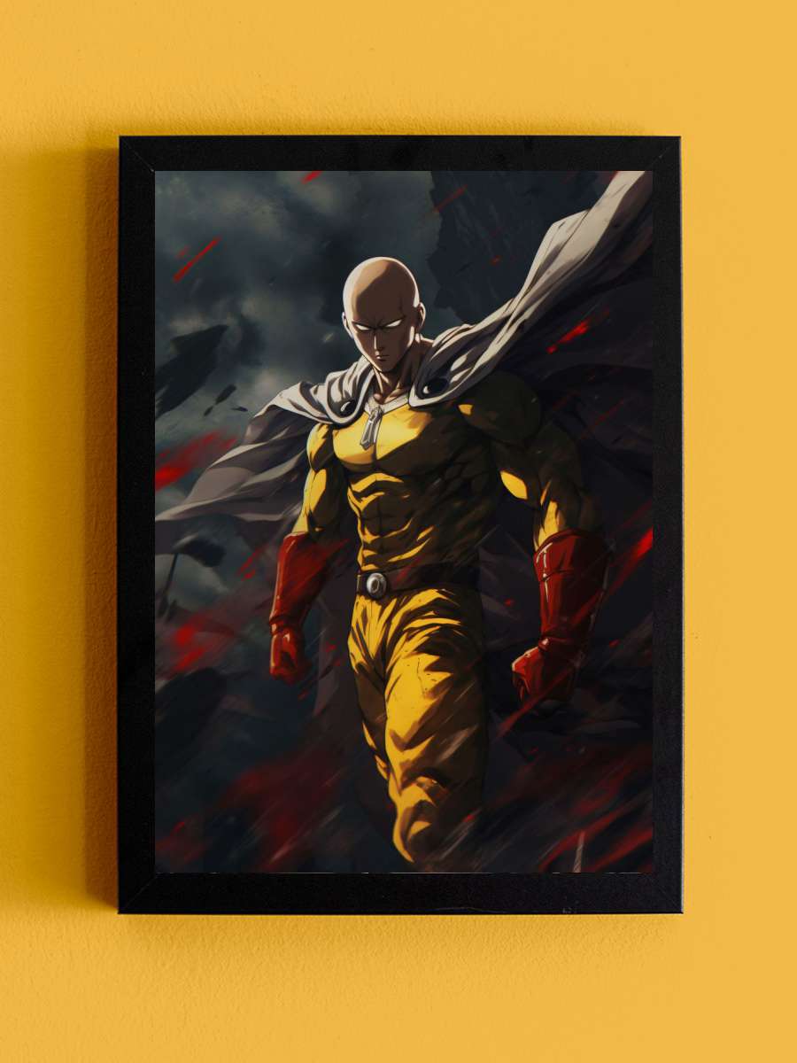 Saitama Anime Tablo Siyah Çerçeveli Yüksek Kalite Anime Duvar Poster Tablo - En İyi Fiyatlarla