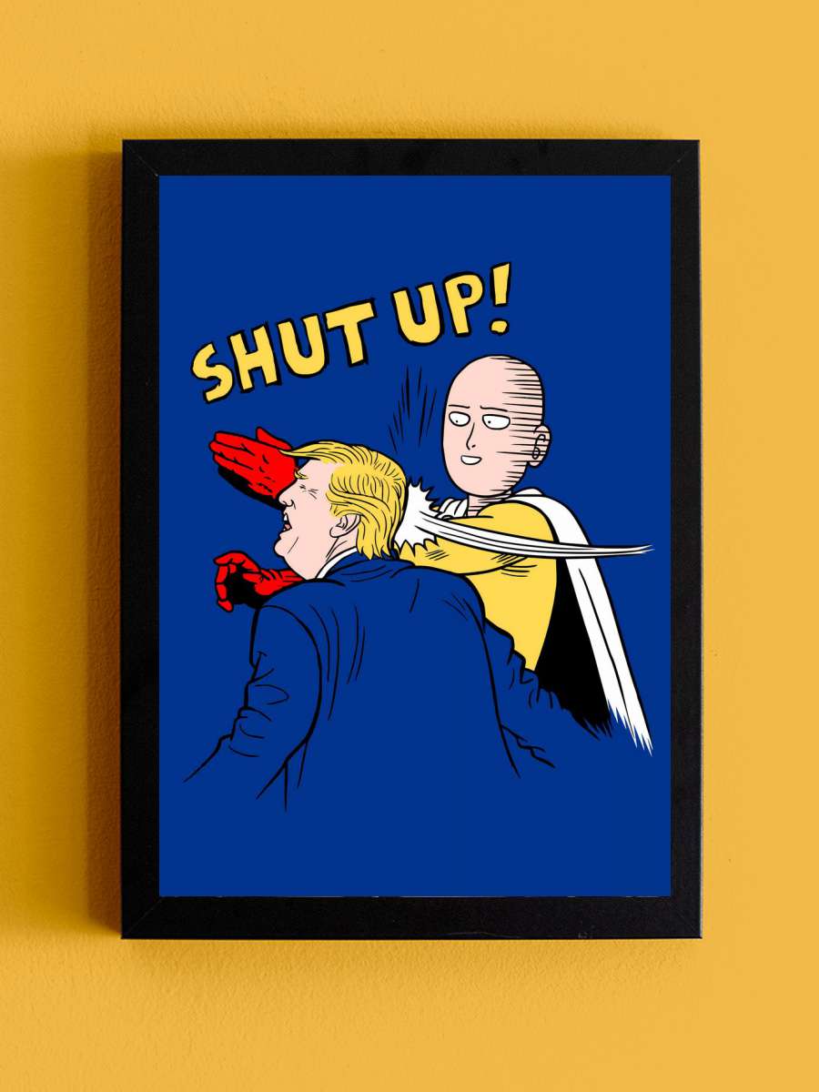 Saitama Slap Anime Tablo Siyah Çerçeveli Yüksek Kalite Anime Duvar Poster Tablo - En İyi Fiyatlarla