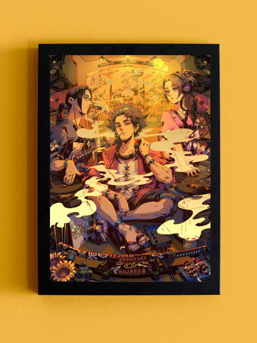 Samurai Champloo Anime Tablo Siyah Çerçeveli Yüksek Kalite Anime Duvar Poster Tablo - En İyi Fiyatlarla