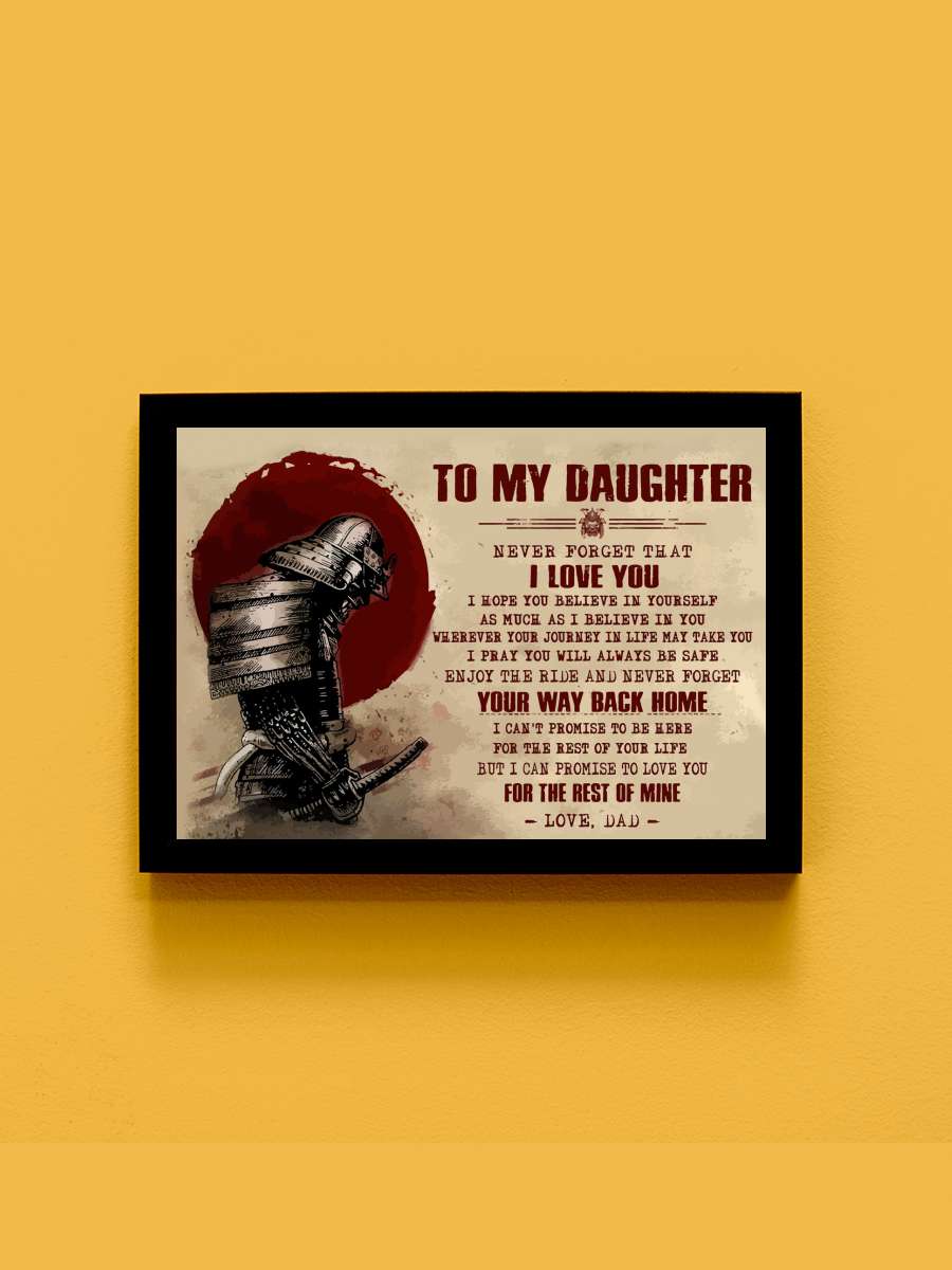 SAMURAI DAD TO DAUGHTER Anime Tablo Siyah Çerçeveli Yüksek Kalite Anime Duvar Poster Tablo - En İyi Fiyatlarla