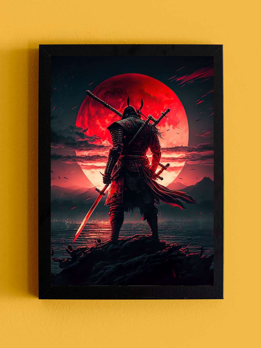 Samurai Anime Tablo Siyah Çerçeveli Yüksek Kalite Anime Duvar Poster Tablo - En İyi Fiyatlarla
