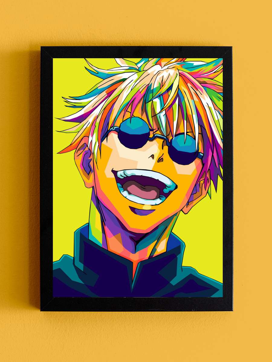 satoru gojo jujutsu kaisen Anime Tablo Siyah Çerçeveli Yüksek Kalite Anime Duvar Poster Tablo - En İyi Fiyatlarla