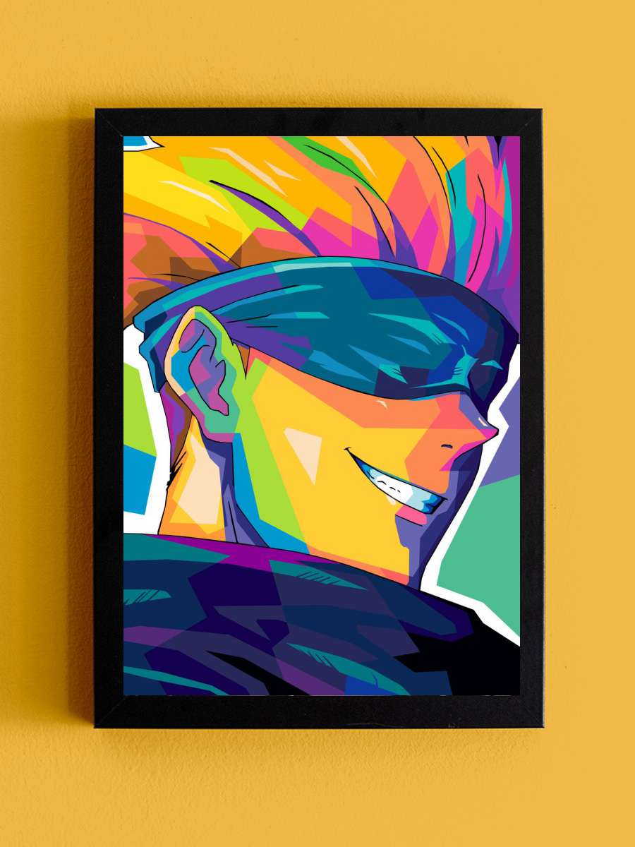 Satoru Gojo Pop Art Anime Tablo Siyah Çerçeveli Yüksek Kalite Anime Duvar Poster Tablo - En İyi Fiyatlarla