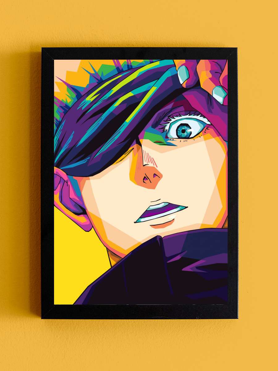 Satoru Gojo Anime Tablo Siyah Çerçeveli Yüksek Kalite Anime Duvar Poster Tablo - En İyi Fiyatlarla