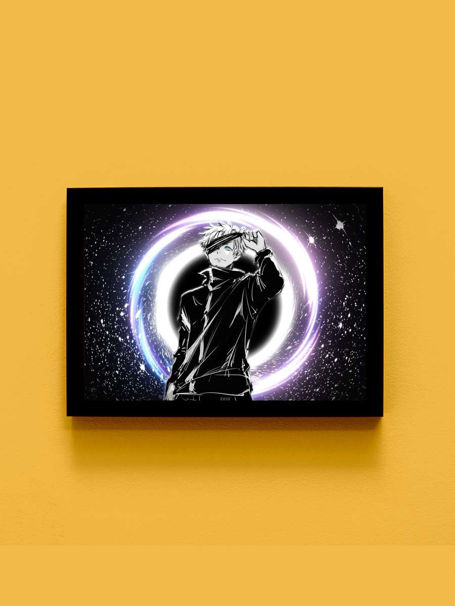 Satoru Gojo Anime Tablo Siyah Çerçeveli Yüksek Kalite Anime Duvar Poster Tablo - En İyi Fiyatlarla