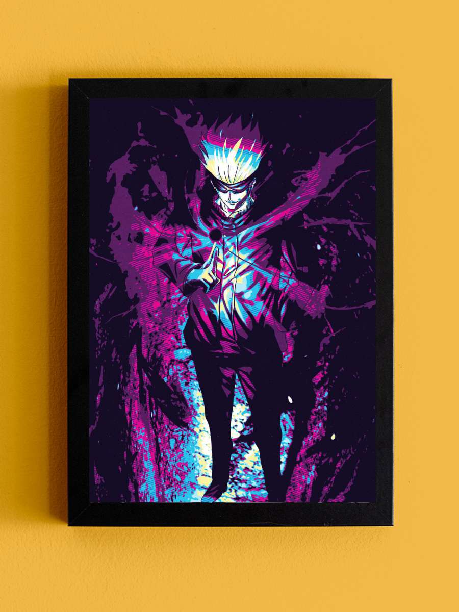 satoru gojo Anime Tablo Siyah Çerçeveli Yüksek Kalite Anime Duvar Poster Tablo - En İyi Fiyatlarla