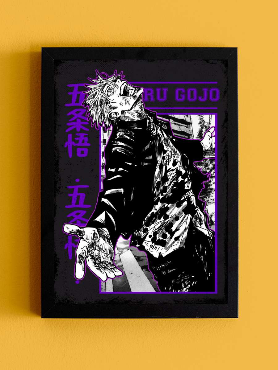 Satoru Manga Vers Anime Tablo Siyah Çerçeveli Yüksek Kalite Anime Duvar Poster Tablo - En İyi Fiyatlarla