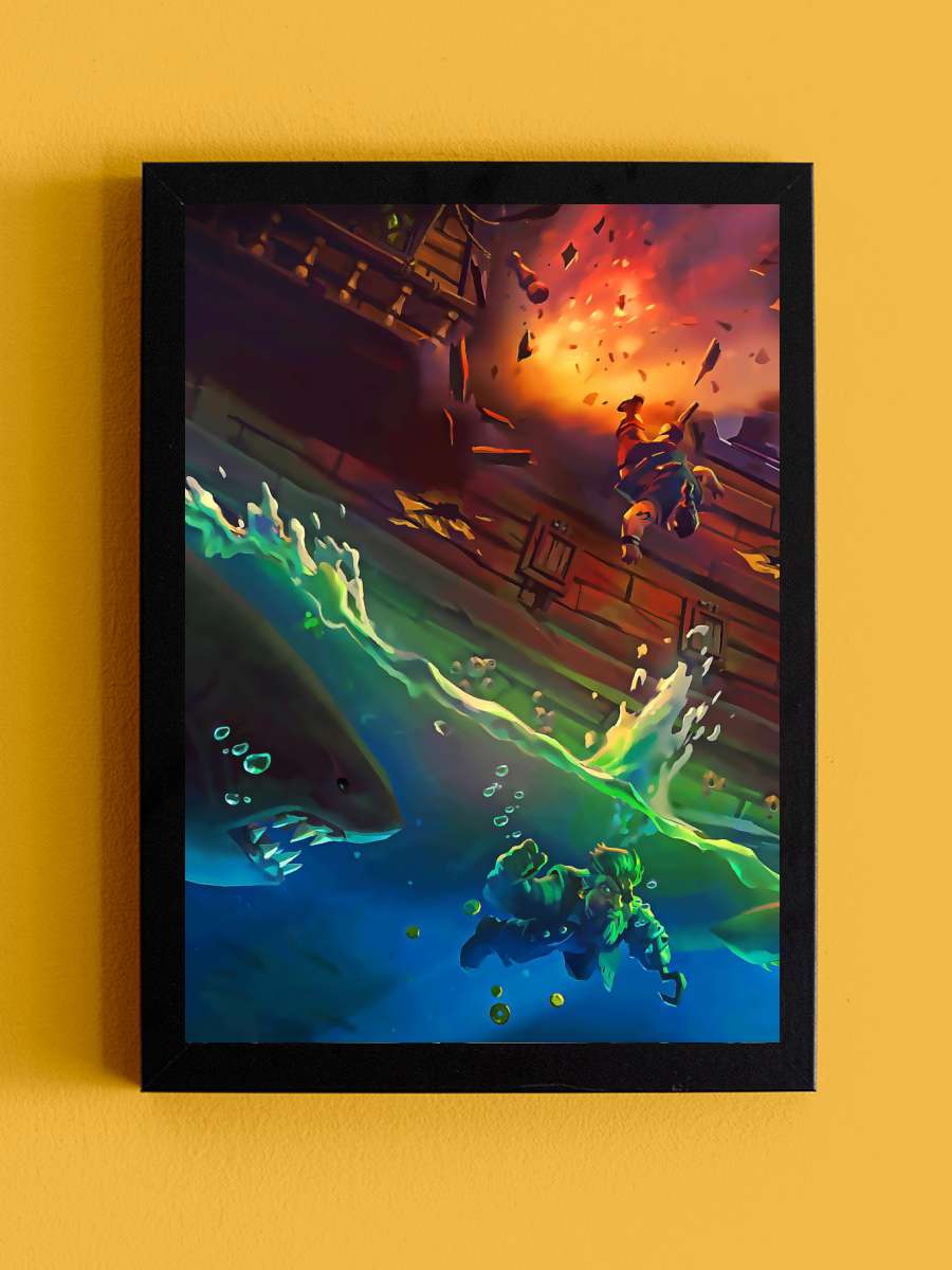 Sea Of Thieves Anime Tablo Siyah Çerçeveli Yüksek Kalite Anime Duvar Poster Tablo - En İyi Fiyatlarla