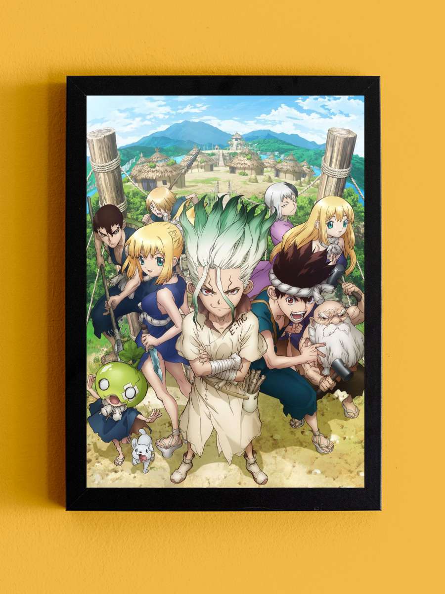 senku ishigami Anime Tablo Siyah Çerçeveli Yüksek Kalite Anime Duvar Poster Tablo - En İyi Fiyatlarla