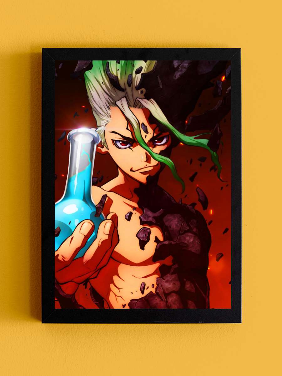 Senku Anime Tablo Siyah Çerçeveli Yüksek Kalite Anime Duvar Poster Tablo - En İyi Fiyatlarla