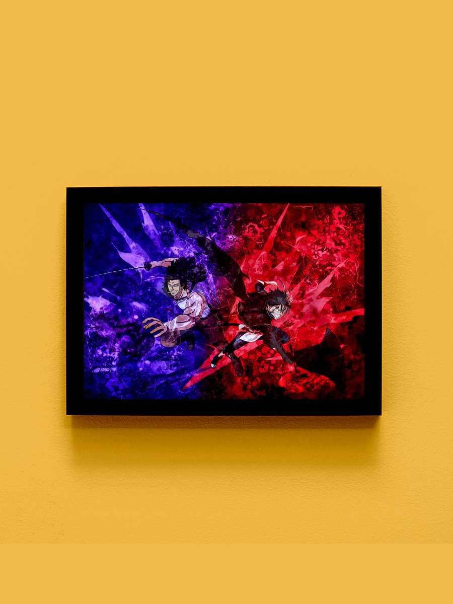 Sensei and Shonen Anime Tablo Siyah Çerçeveli Yüksek Kalite Anime Duvar Poster Tablo - En İyi Fiyatlarla