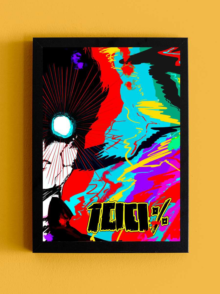 Shigeo Kageyama poster Anime Tablo Siyah Çerçeveli Yüksek Kalite Anime Duvar Poster Tablo - En İyi Fiyatlarla