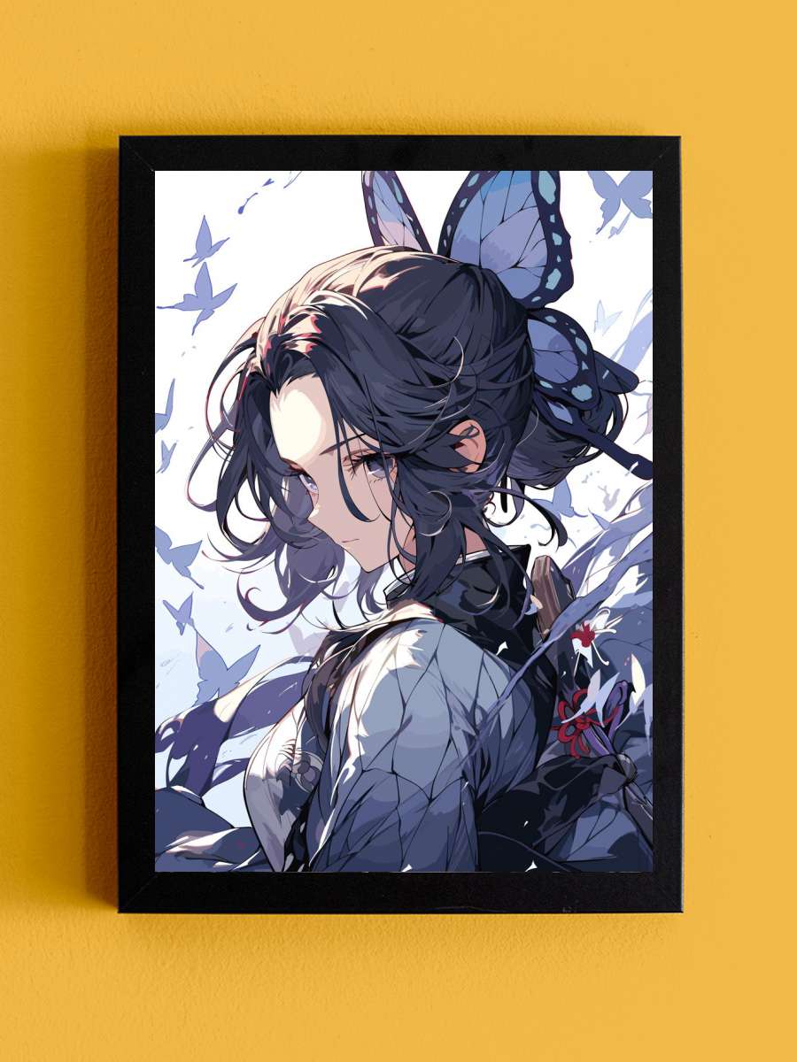 Shinobu Kocho Demon Slayer Anime Tablo Siyah Çerçeveli Yüksek Kalite Anime Duvar Poster Tablo - En İyi Fiyatlarla