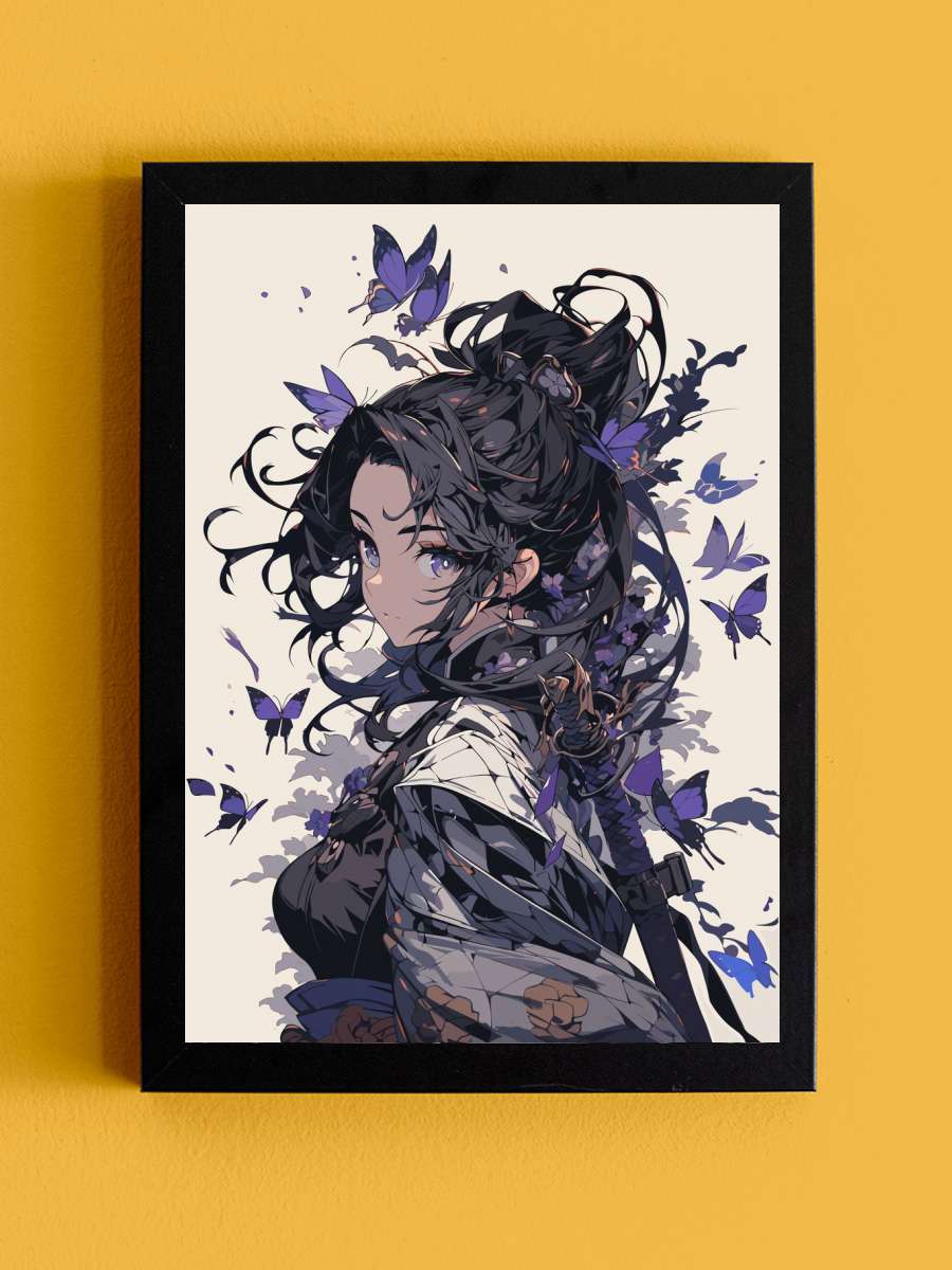 Shinobu Kocho Demon Slayer Anime Tablo Siyah Çerçeveli Yüksek Kalite Anime Duvar Poster Tablo - En İyi Fiyatlarla