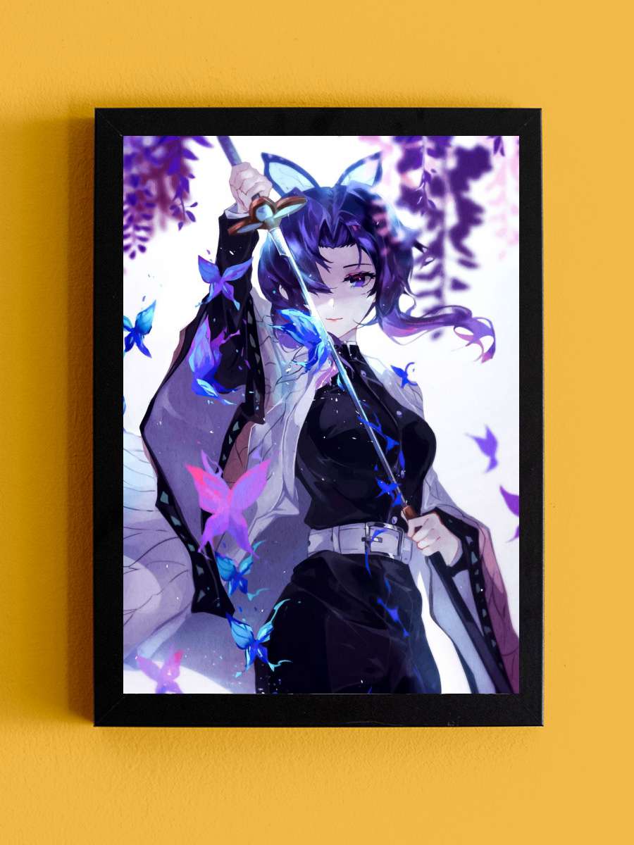 Shinobu Kocho Anime Tablo Siyah Çerçeveli Yüksek Kalite Anime Duvar Poster Tablo - En İyi Fiyatlarla