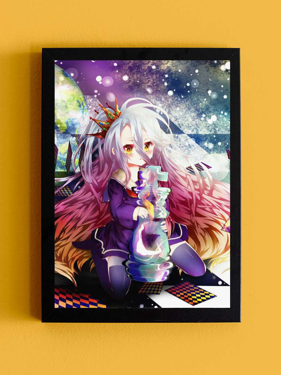 Shiro Anime Tablo Siyah Çerçeveli Yüksek Kalite Anime Duvar Poster Tablo - En İyi Fiyatlarla