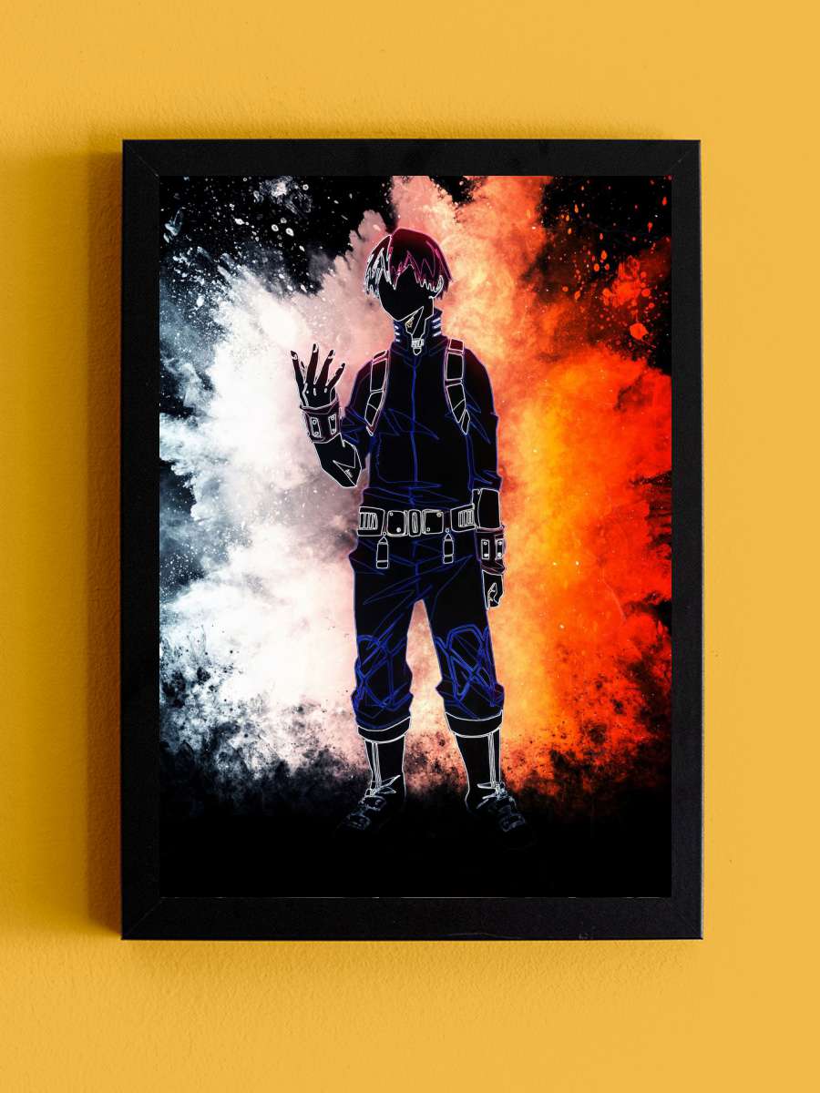 Shoto Todoroki Anime Tablo Siyah Çerçeveli Yüksek Kalite Anime Duvar Poster Tablo - En İyi Fiyatlarla