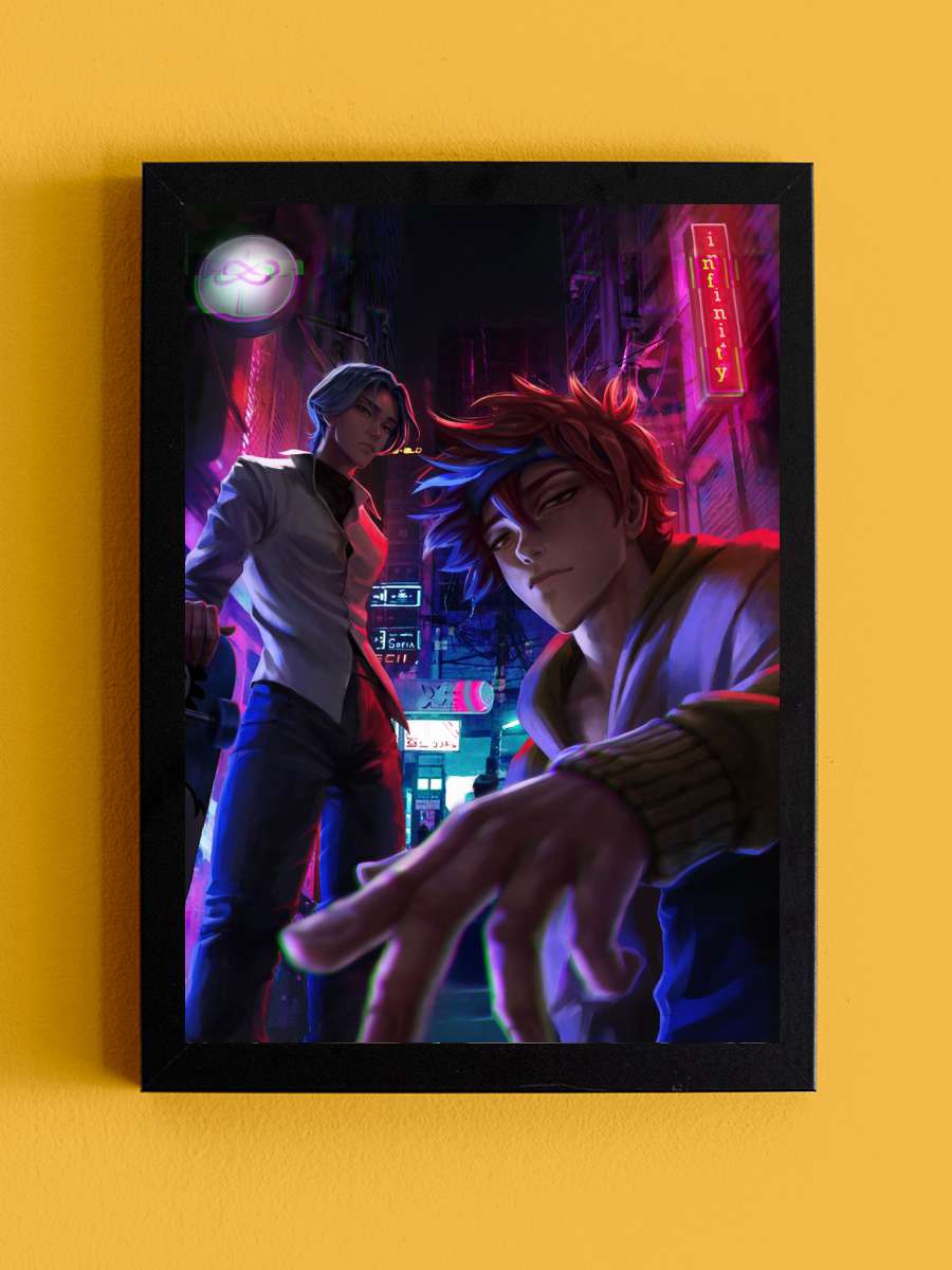 SK8 Reki and Langa Anime Tablo Siyah Çerçeveli Yüksek Kalite Anime Duvar Poster Tablo - En İyi Fiyatlarla