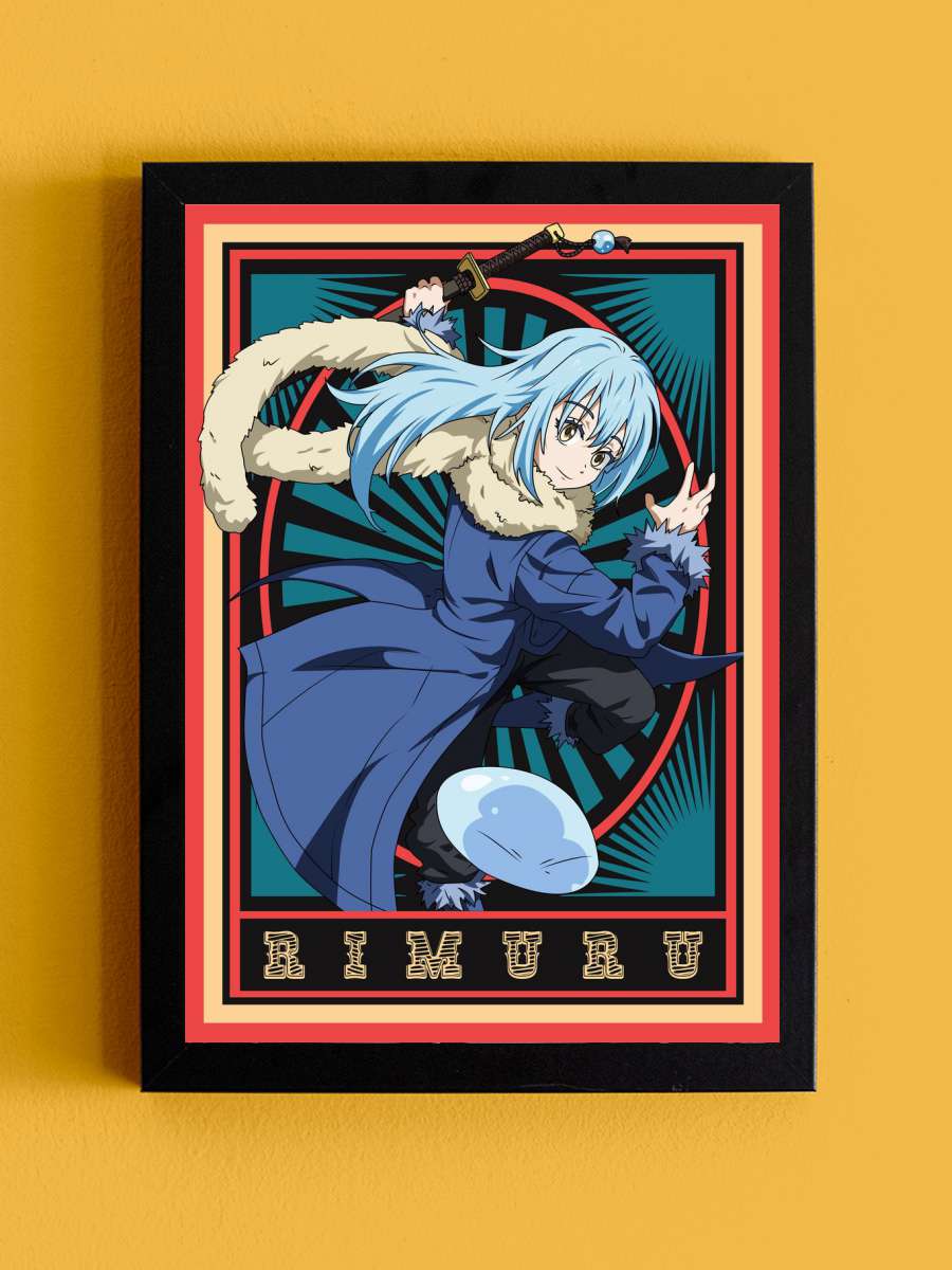 Slime Datta Ken Rimuru Anime Tablo Siyah Çerçeveli Yüksek Kalite Anime Duvar Poster Tablo - En İyi Fiyatlarla
