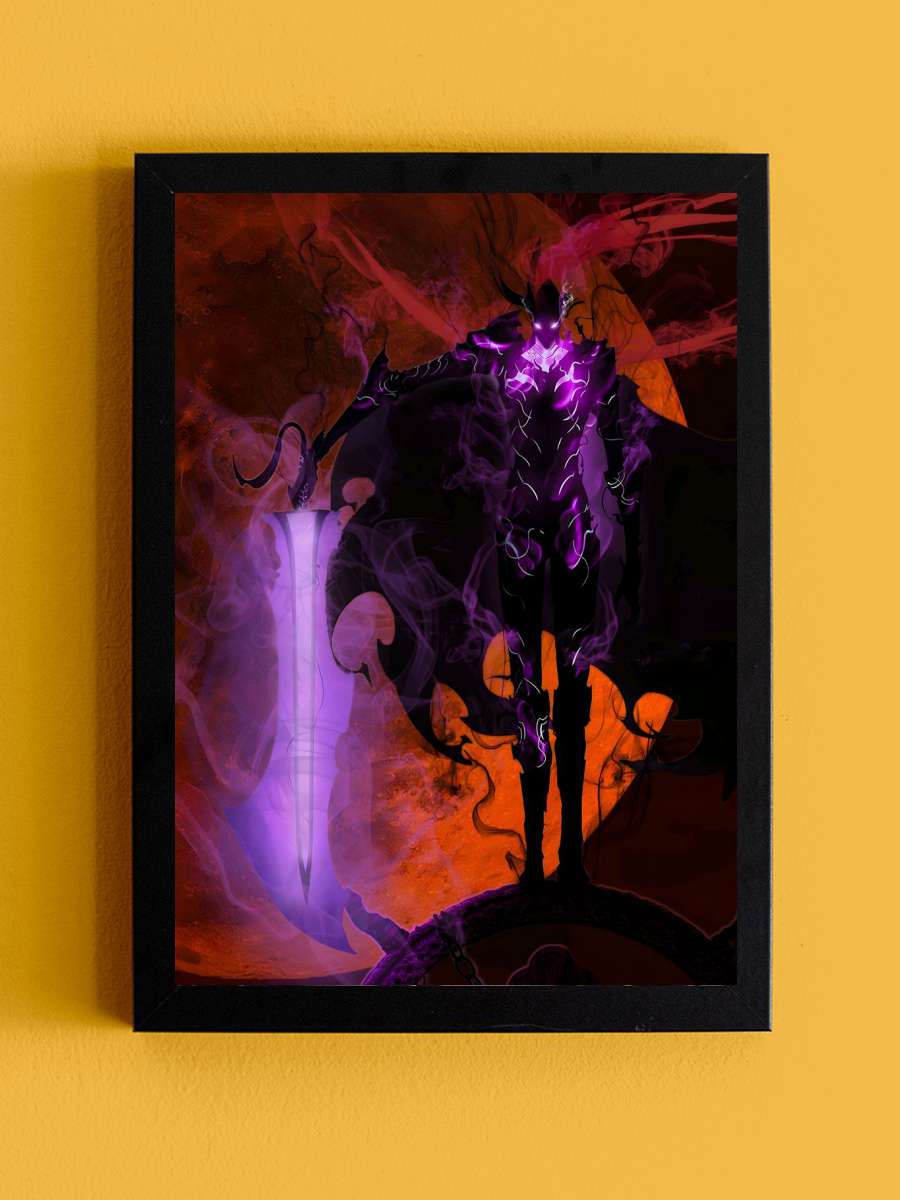 Solo Leveling igris Anime Tablo Siyah Çerçeveli Yüksek Kalite Anime Duvar Poster Tablo - En İyi Fiyatlarla