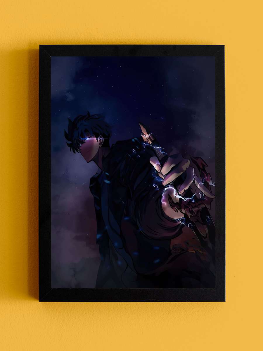 Solo Leveling Anime Tablo Siyah Çerçeveli Yüksek Kalite Anime Duvar Poster Tablo - En İyi Fiyatlarla
