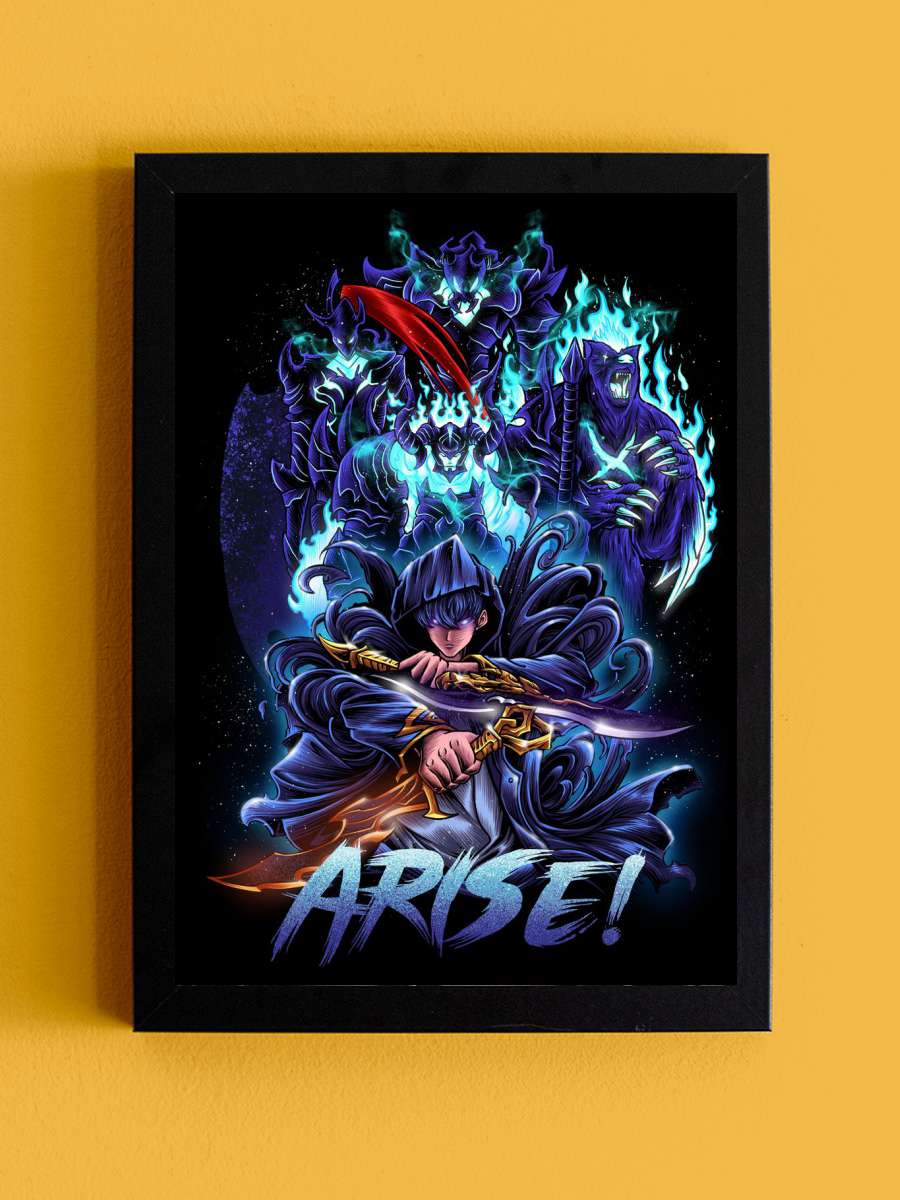Solo Leveling Anime Tablo Siyah Çerçeveli Yüksek Kalite Anime Duvar Poster Tablo - En İyi Fiyatlarla