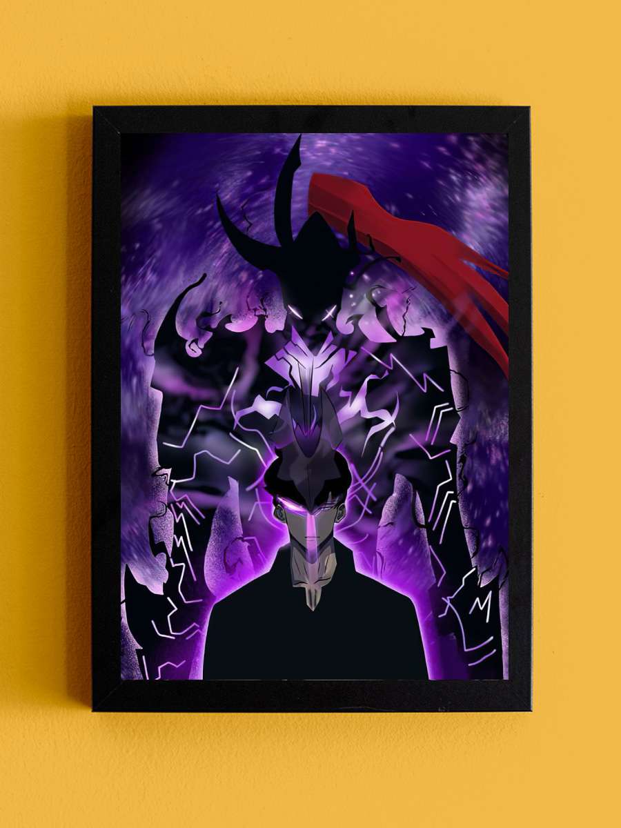 Solo Leveling Anime Tablo Siyah Çerçeveli Yüksek Kalite Anime Duvar Poster Tablo - En İyi Fiyatlarla