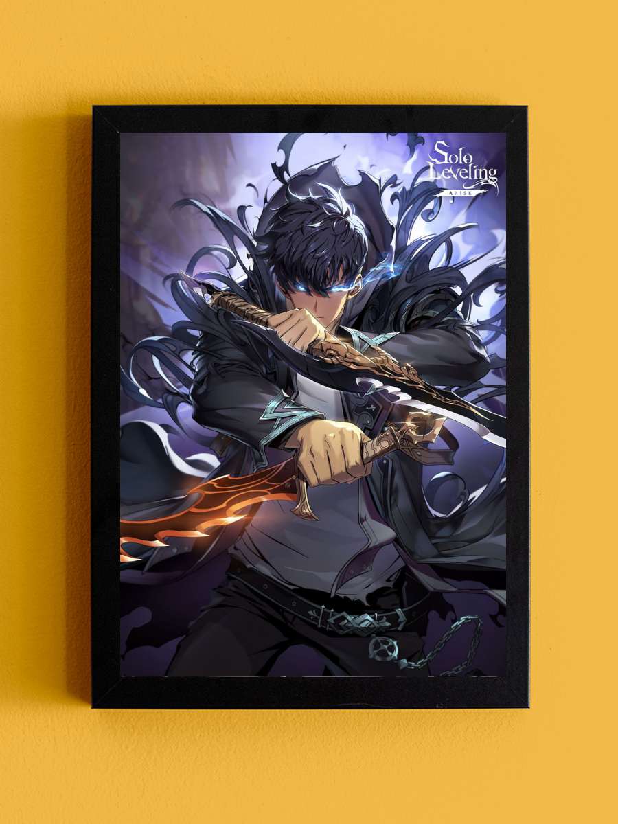 solo leveling Anime Tablo Siyah Çerçeveli Yüksek Kalite Anime Duvar Poster Tablo - En İyi Fiyatlarla
