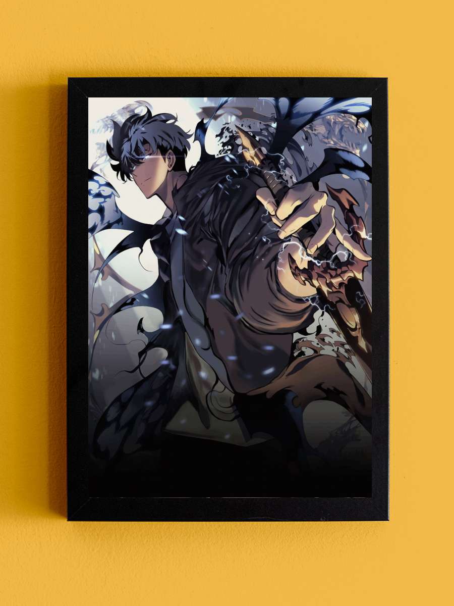 Solo Leveling Anime Tablo Siyah Çerçeveli Yüksek Kalite Anime Duvar Poster Tablo - En İyi Fiyatlarla