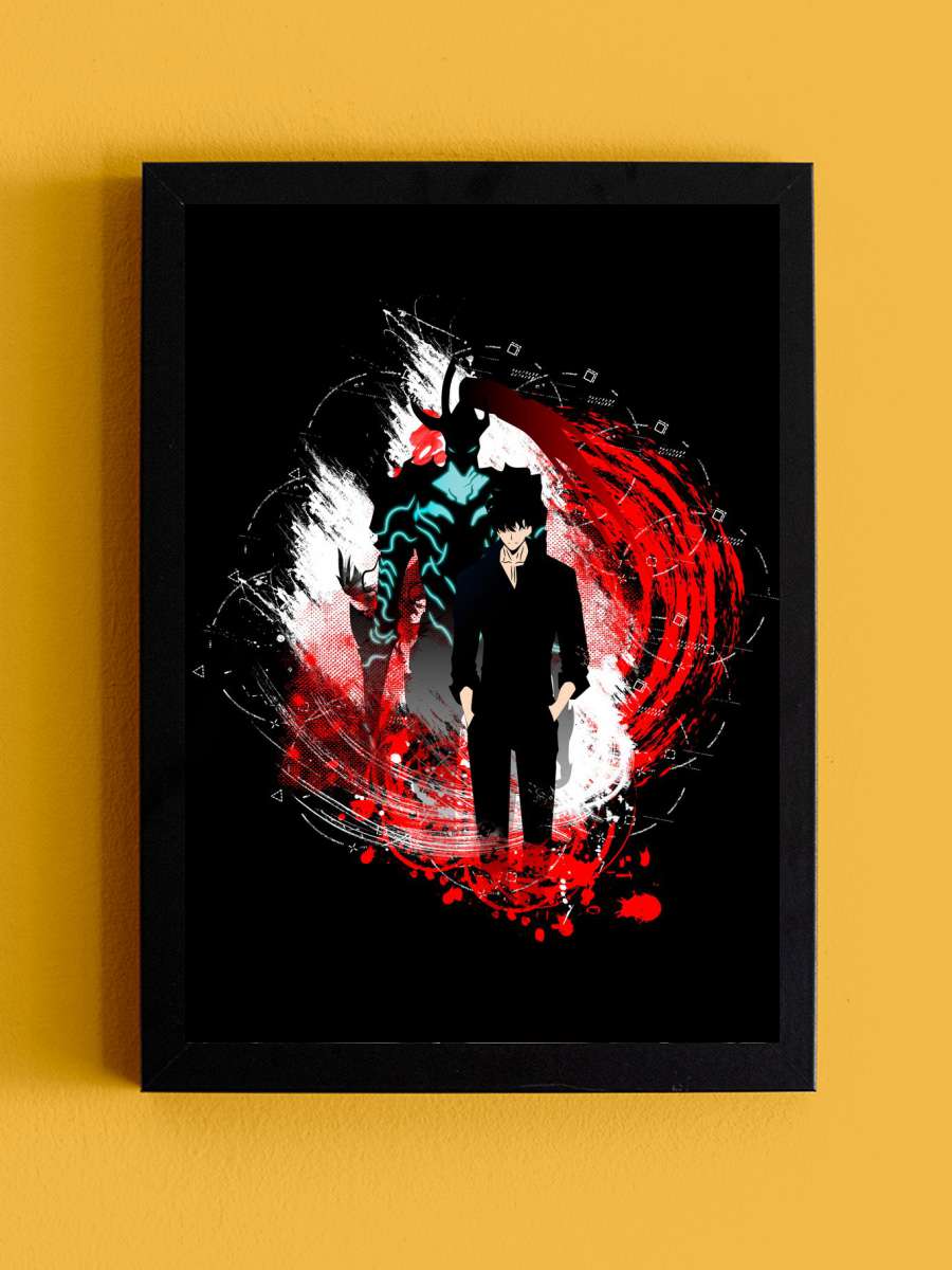 SOLO LEVELING Anime Tablo Siyah Çerçeveli Yüksek Kalite Anime Duvar Poster Tablo - En İyi Fiyatlarla