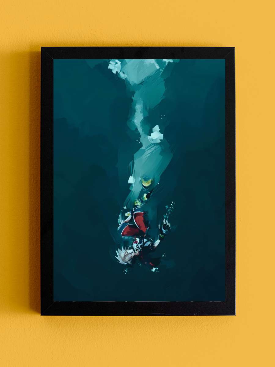 Sora Kingdom Hearts Anime Anime Tablo Siyah Çerçeveli Yüksek Kalite Anime Duvar Poster Tablo - En İyi Fiyatlarla