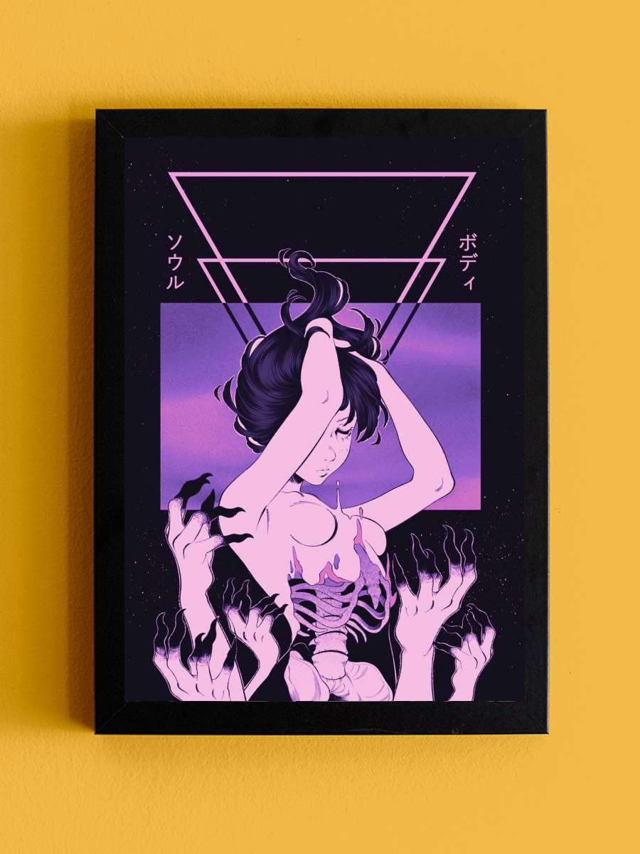 Soul and Body Anime Tablo Siyah Çerçeveli Yüksek Kalite Anime Duvar Poster Tablo - En İyi Fiyatlarla