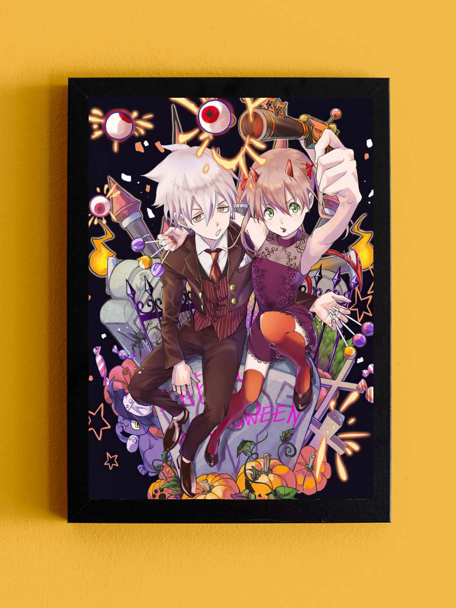 Soul Eater Anime Tablo Siyah Çerçeveli Yüksek Kalite Anime Duvar Poster Tablo - En İyi Fiyatlarla