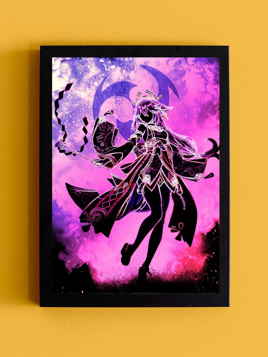 Soul of Divina Vulpes Anime Tablo Siyah Çerçeveli Yüksek Kalite Anime Duvar Poster Tablo - En İyi Fiyatlarla