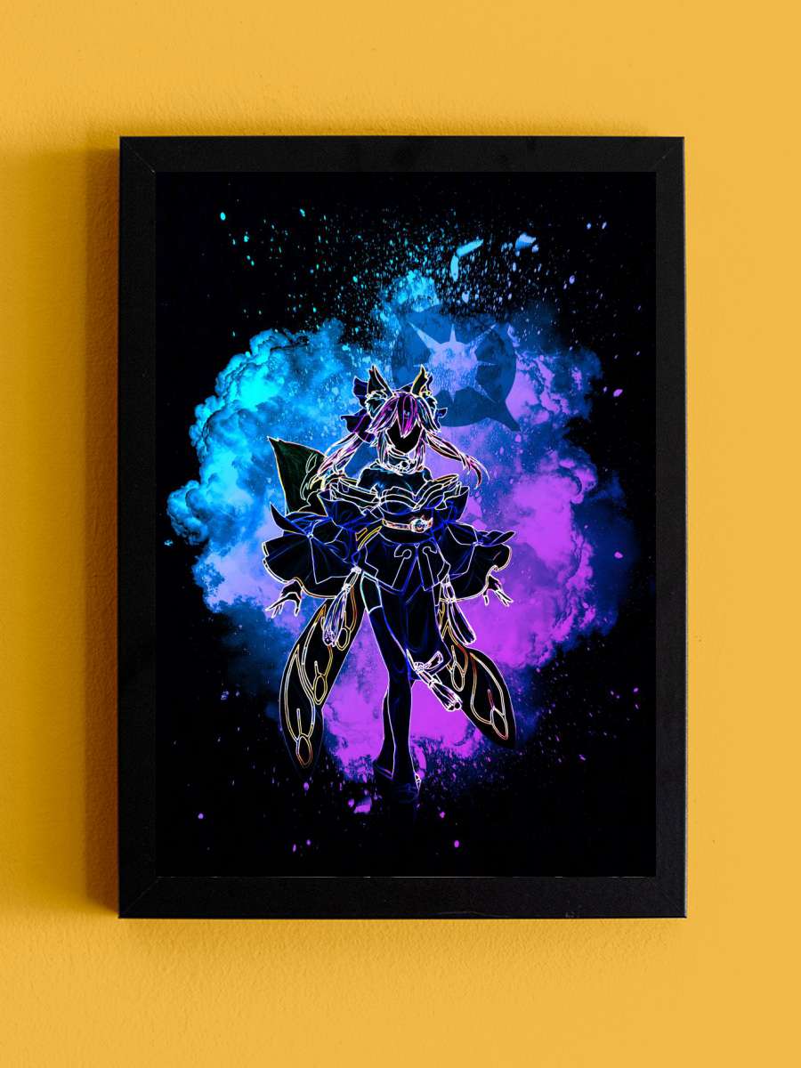 Soul of the Fox Priestess Anime Tablo Siyah Çerçeveli Yüksek Kalite Anime Duvar Poster Tablo - En İyi Fiyatlarla