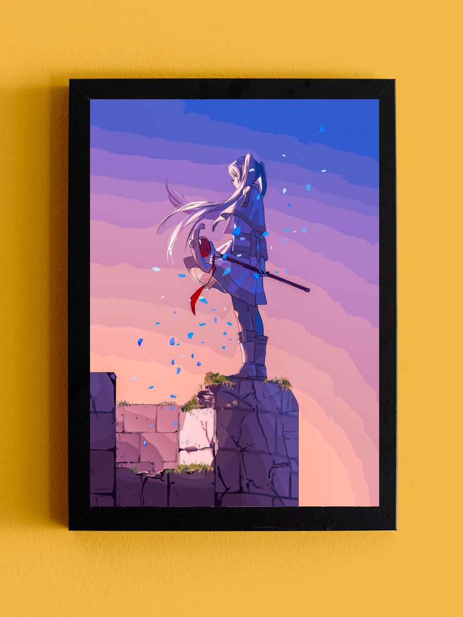 Sousou No Frieren Anime Tablo Siyah Çerçeveli Yüksek Kalite Anime Duvar Poster Tablo - En İyi Fiyatlarla