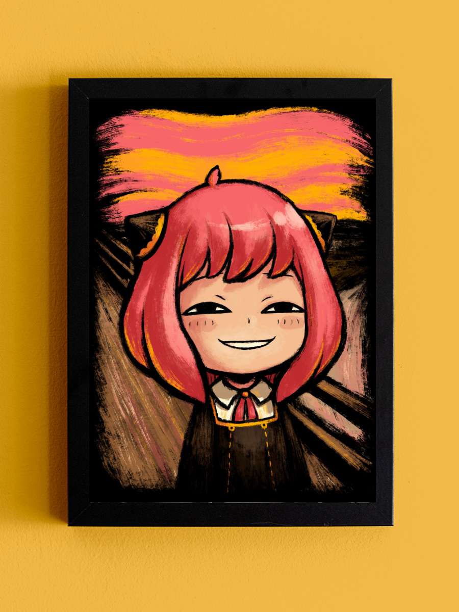 Spy x Family Anya meme Anime Tablo Siyah Çerçeveli Yüksek Kalite Anime Duvar Poster Tablo - En İyi Fiyatlarla