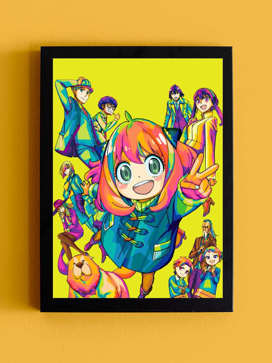 spy x family pop art anime Anime Tablo Siyah Çerçeveli Yüksek Kalite Anime Duvar Poster Tablo - En İyi Fiyatlarla