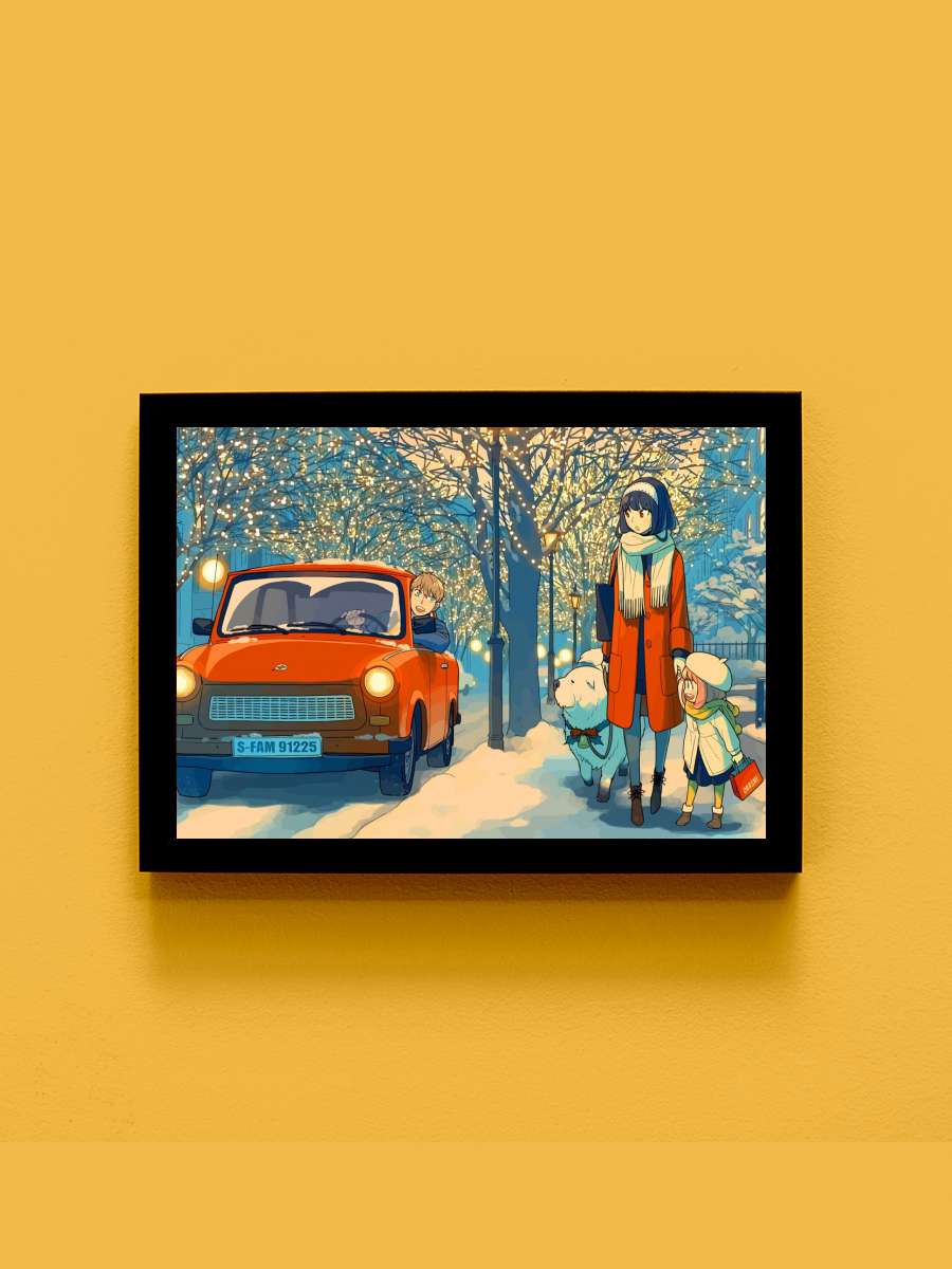 Spy x Family Anime Tablo Siyah Çerçeveli Yüksek Kalite Anime Duvar Poster Tablo - En İyi Fiyatlarla