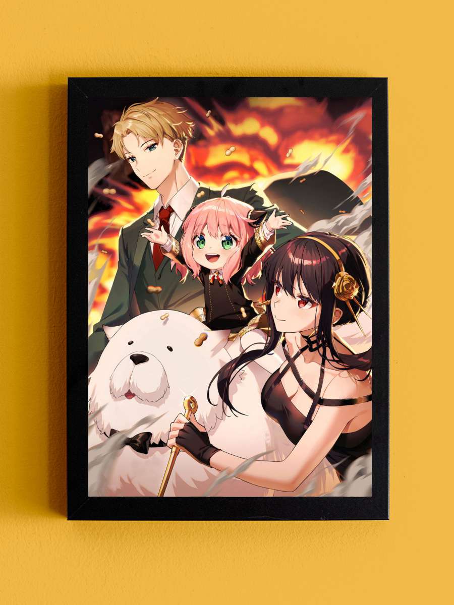 Spy x Family Anime Tablo Siyah Çerçeveli Yüksek Kalite Anime Duvar Poster Tablo - En İyi Fiyatlarla