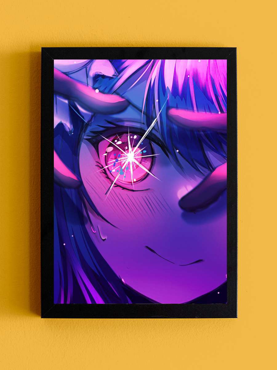 Stars eyes oshi no ko Anime Tablo Siyah Çerçeveli Yüksek Kalite Anime Duvar Poster Tablo - En İyi Fiyatlarla