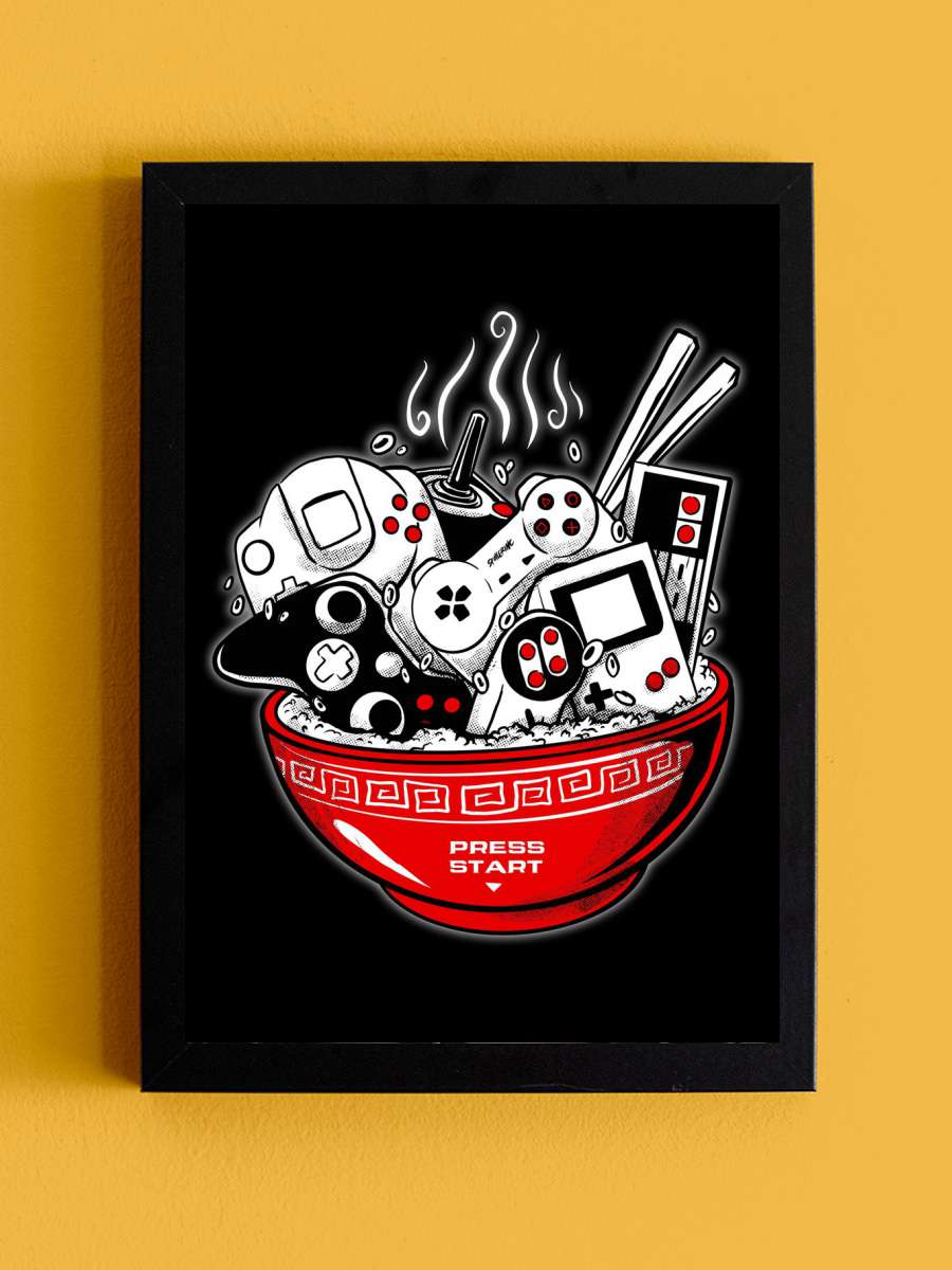 start a game Anime Tablo Siyah Çerçeveli Yüksek Kalite Anime Duvar Poster Tablo - En İyi Fiyatlarla