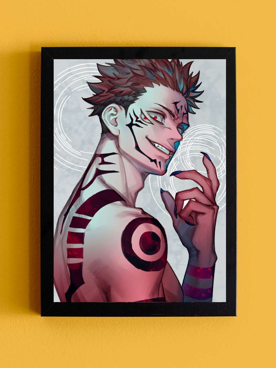 Sukuna Jujutsu Kaisen Anime Tablo Siyah Çerçeveli Yüksek Kalite Anime Duvar Poster Tablo - En İyi Fiyatlarla