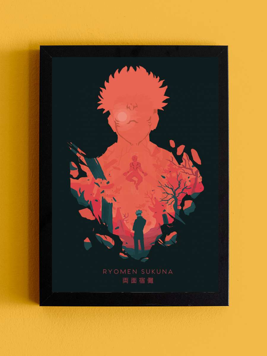 Sukuna Territory Anime Tablo Siyah Çerçeveli Yüksek Kalite Anime Duvar Poster Tablo - En İyi Fiyatlarla